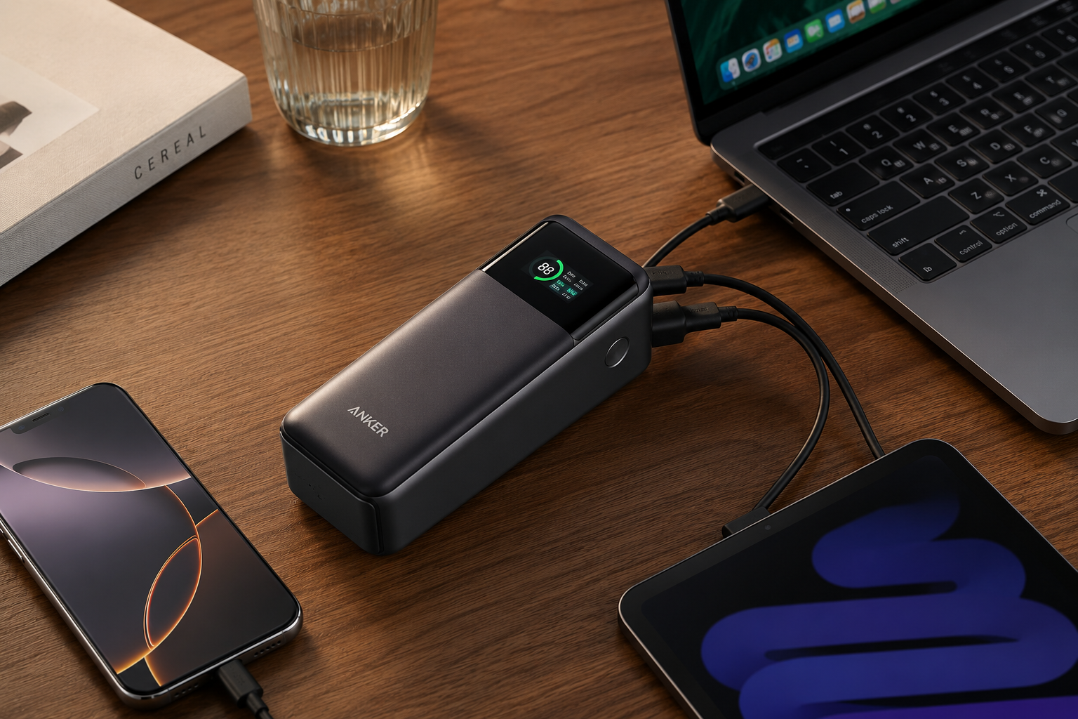 anker 737 powerbank fast charging multiple devices